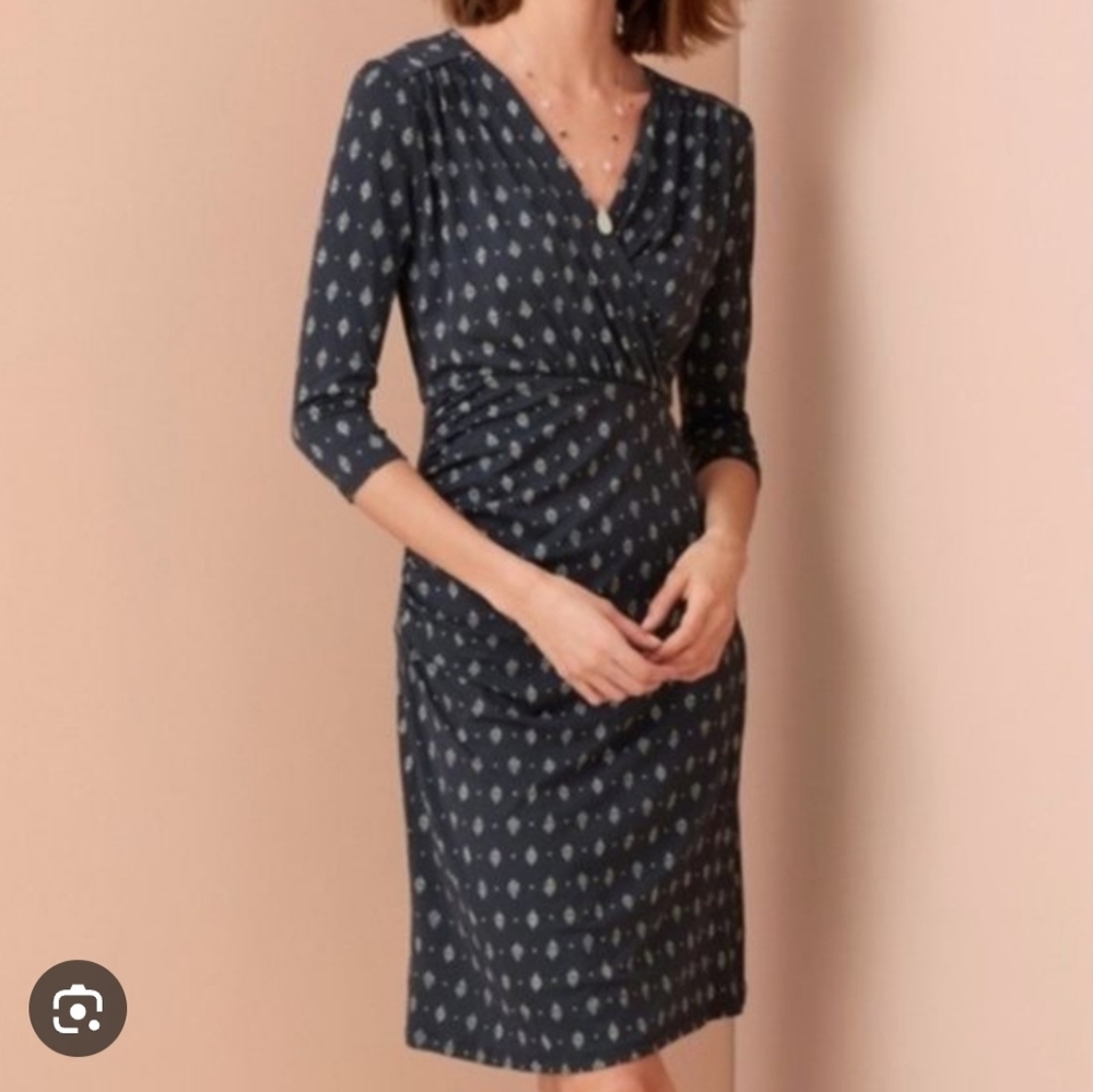 Garnet Hill Faux Wrap Dress Size Small